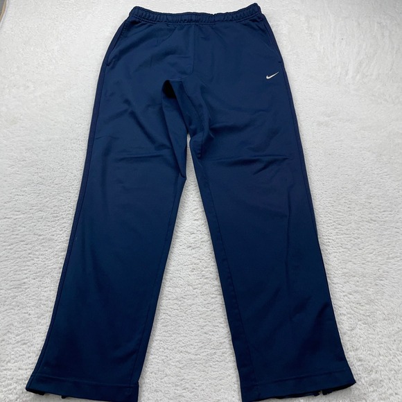 Vintage Nike Navy Blue Athletic Track Pants Mens Medium Zippered Ankle - Picture 1 of 9